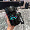 Stainless Steel Hello Vacuum Flask Leak Proof Thermal Coffee Mug With Handle Rope 500ml