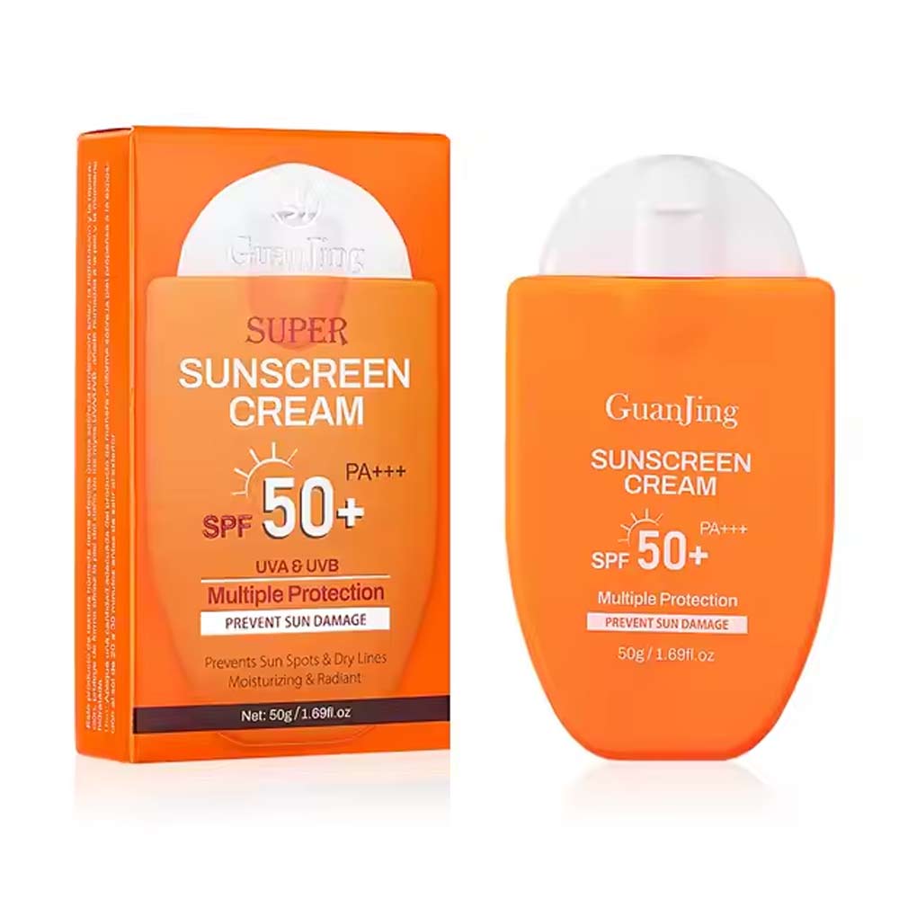 Guanjing Sunscreen Cream SPF 50+ PA+++ Multiple Protection & Moisturizing Formula 50g