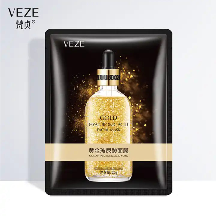 VEZE Gold Hyaluronic Acid Hydrating Face Sheet Mask 25g