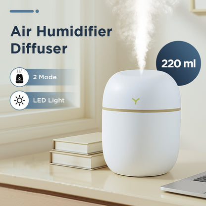 Colorful Egg Mini USB Air Humidifier – 220ml White