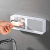 Wall Mounted Soap Dish With Lid Flip Cover Soap Rack For Bathroom Soap Holder With Built-in Drainer