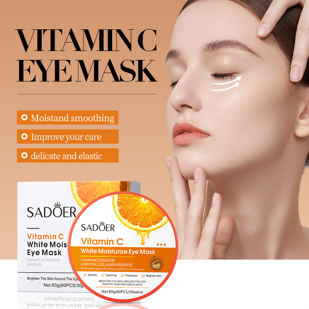 SADOER Vitamin C White Moisturize Eye Mask Improve Dry Dark Circles Eye Mask