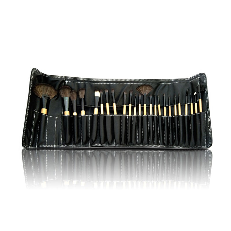 Glamorous 24 Piece Leather Brushes Set