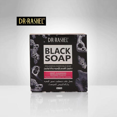 DR RASHEL BLACK WHITENING CREAM & CHARCOAL BLACK SOAP DEEP CLEANSING