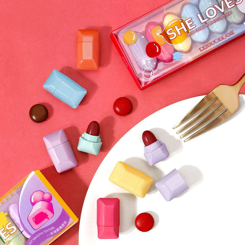 She Loves 8 Pcs Mini Candy Matte Lipstick Set