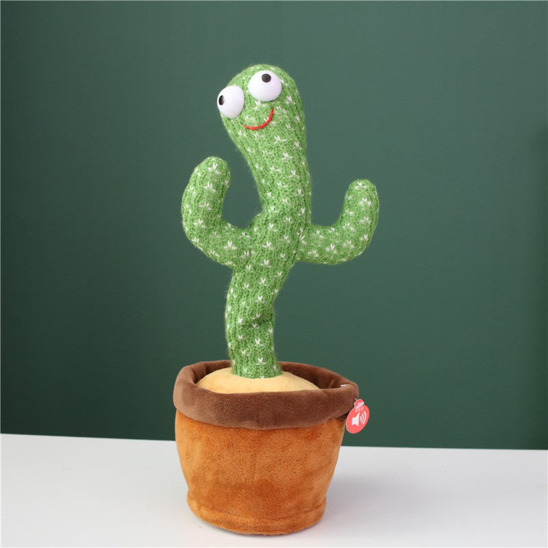 Cute Dancing And Talking Cactus Toy With Hat & 120 Songs (Usb Charging)