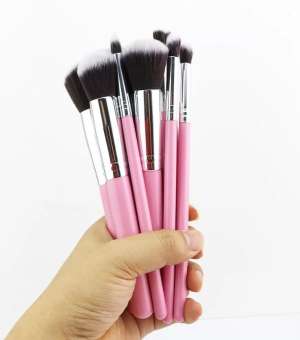 10 Pcs Professional Makeup Brushes Pink Gold