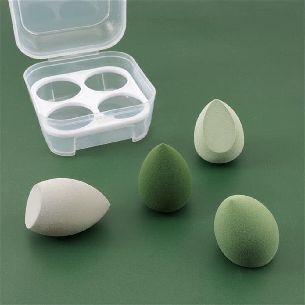 4pcs Makeup Sponge with Storage Box