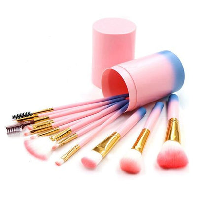 12 Pcs Makeup Brush With Jar