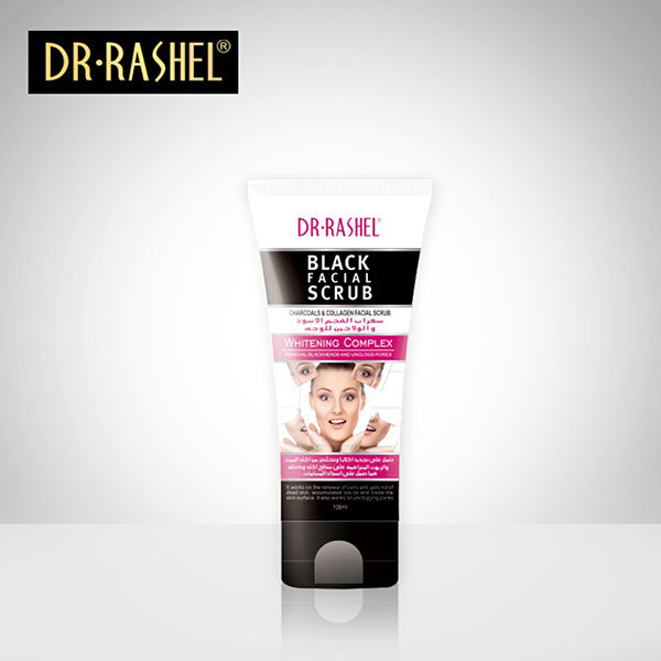 Dr Rashel Black Facial Scrub Charcoal & Collagen Facial Scrub (100ml)