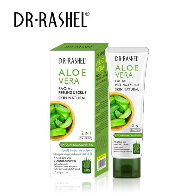 Dr Rashel Aloe Vera Exfoliating Cream Peeling Facial Scrub Aloe Vera Facial Peeling & Scrub 2in1