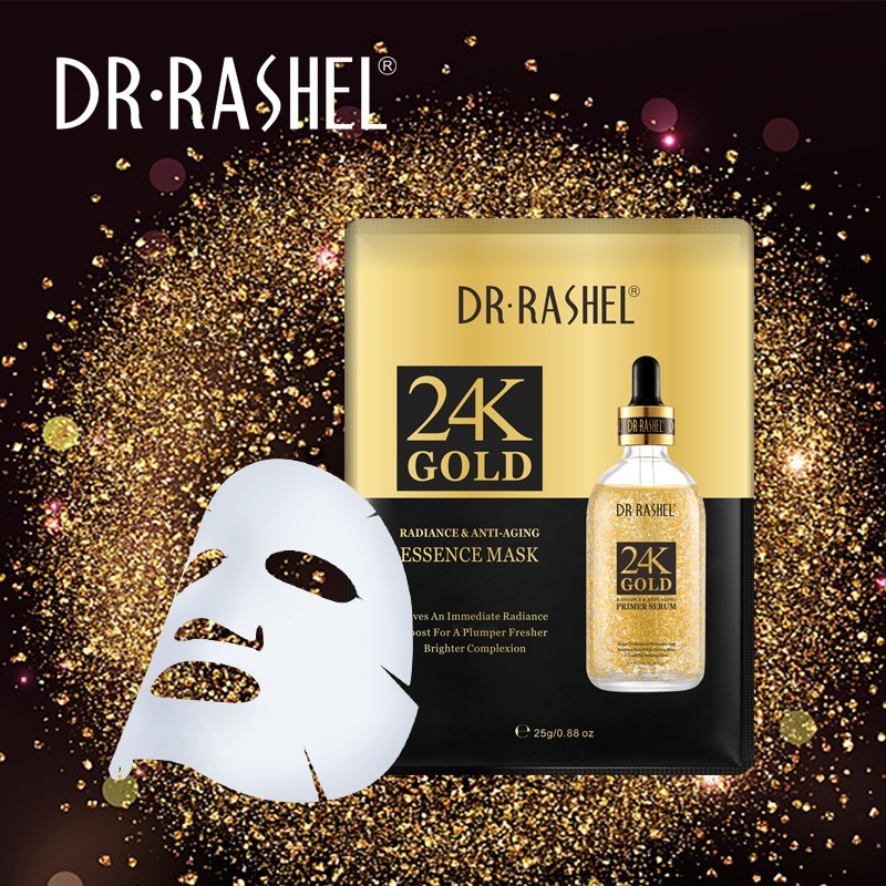 Dr Rashel 24K Gold Radiance & Anti- Aging Essence Mask - 5Pcs