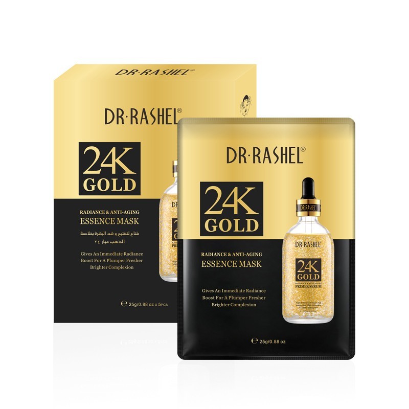 Dr Rashel 24K Gold Radiance & Anti- Aging Essence Mask - 5Pcs