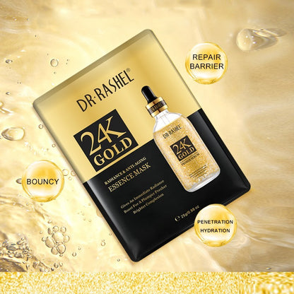 Dr Rashel 24K Gold Radiance & Anti- Aging Essence Mask - 5Pcs