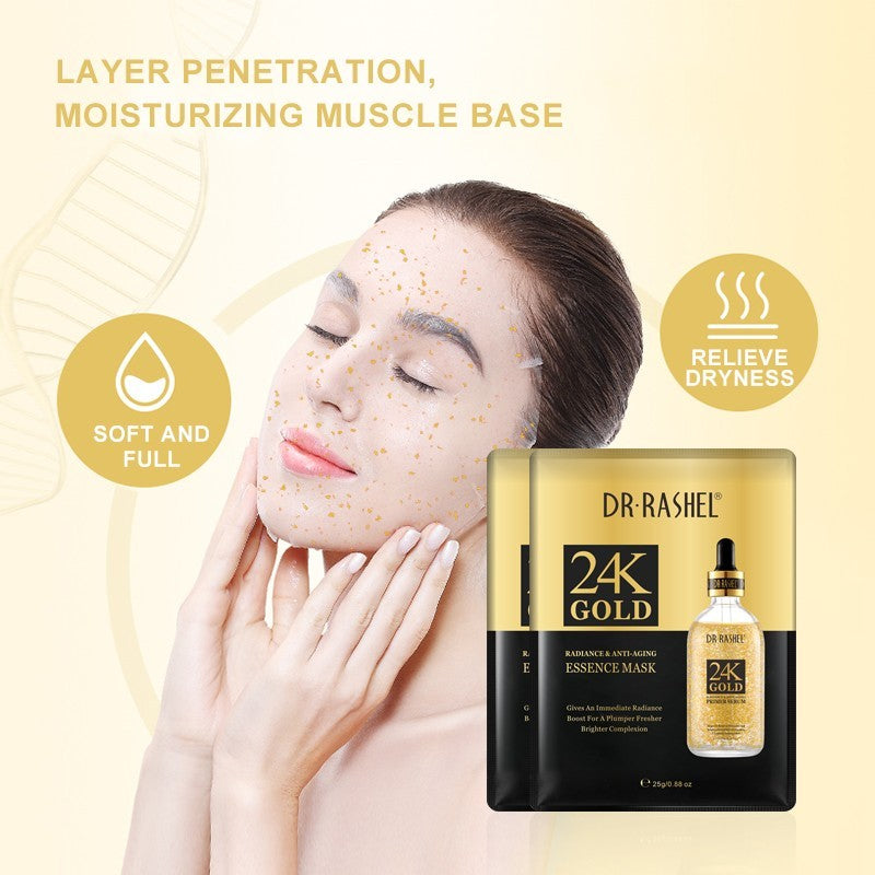 Dr Rashel 24K Gold Radiance & Anti- Aging Essence Mask - 5Pcs