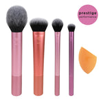 Real Techniques Everyday Essential Brush Set, Face + Eyes + Cheek, 5 Pieces