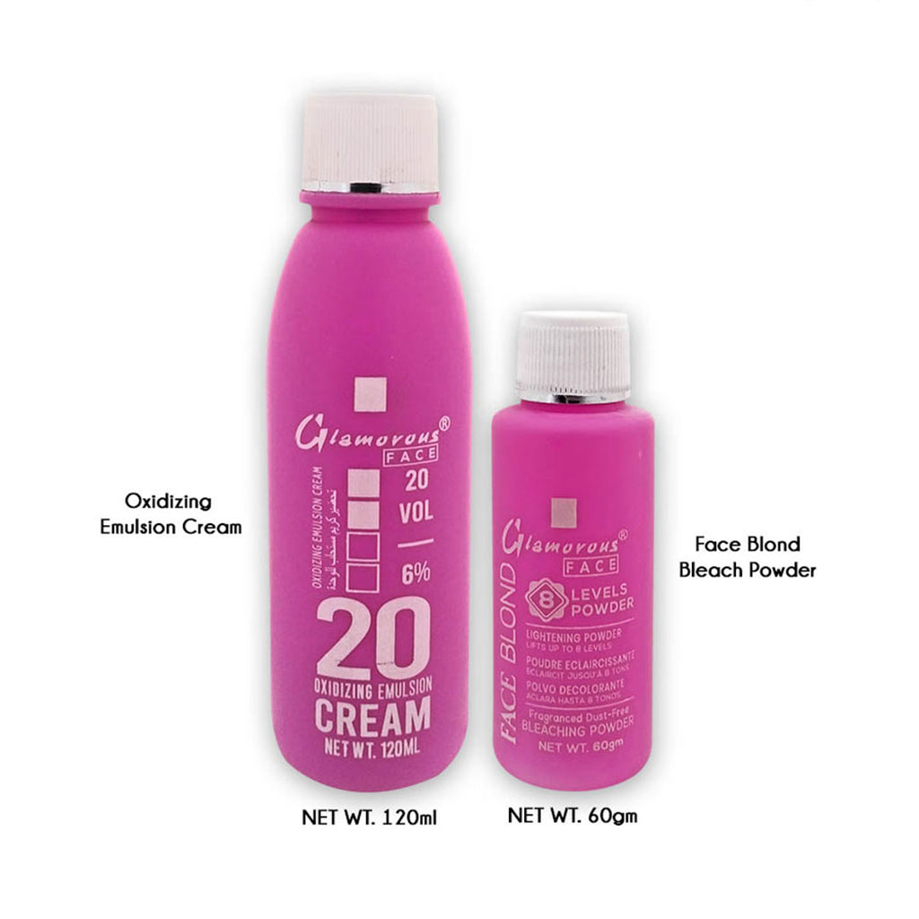 Oxidizing Emulsion Cream 20 Volume With Face Blond Bleach Powder