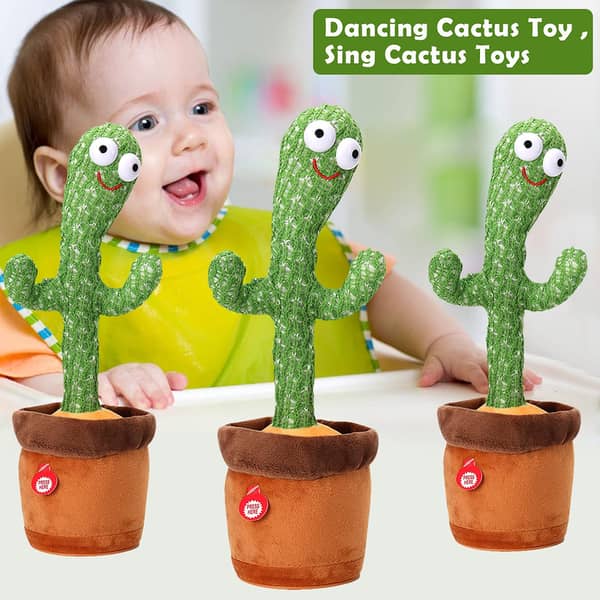 Cute Dancing And Talking Cactus Toy With Hat & 120 Songs (Usb Charging)