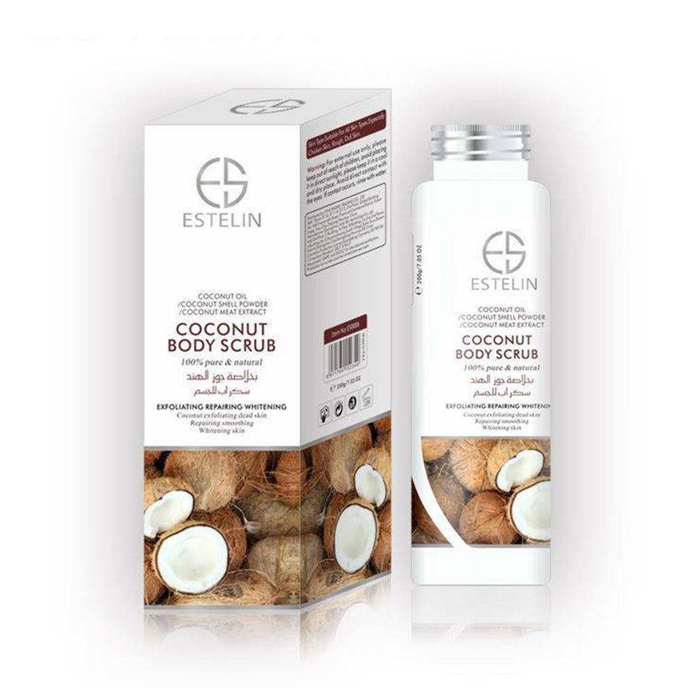 Estelin Coconut Body Scrub- Exfoliating, Repairing & Whitening