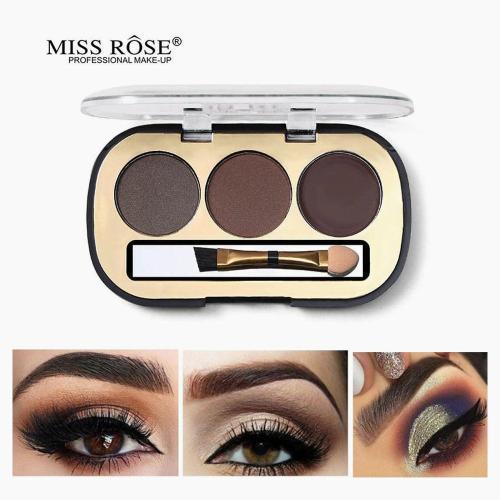 Miss Rose 3 Colors Eyebrow Powder