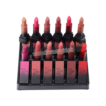 Huda Beauty Bullet Matte Lipsticks Pack of 12pcs