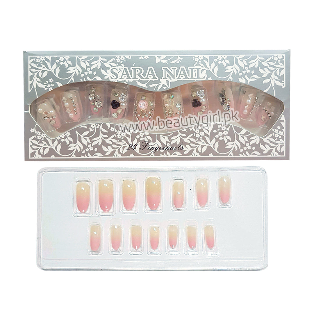 Sara Artificial Nails Set of 24pcs