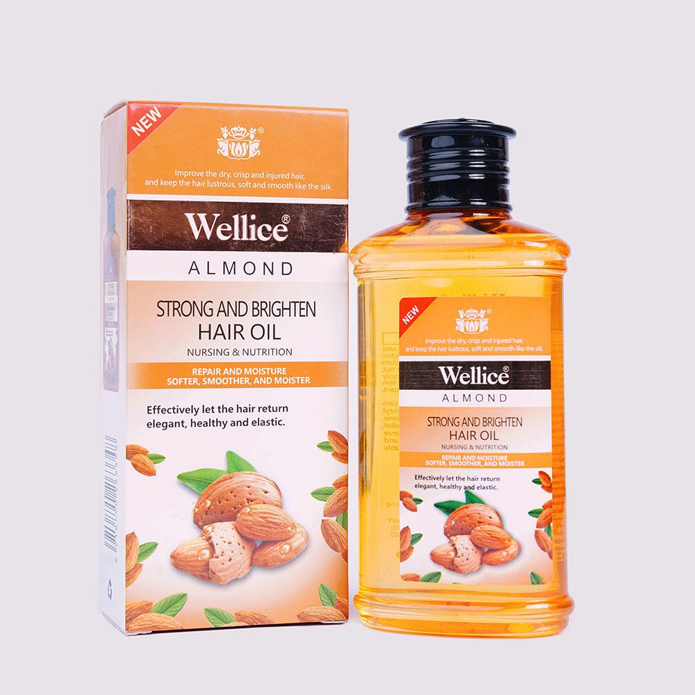 Wellice Strong & Brighten Almond Hair Oil