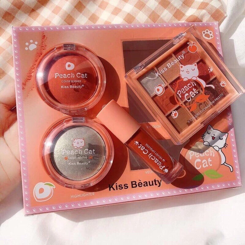 Kiss Beauty Peach Cat Makeup Set