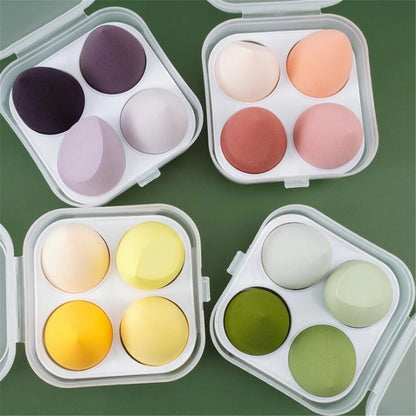 4pcs Makeup Sponge with Storage Box