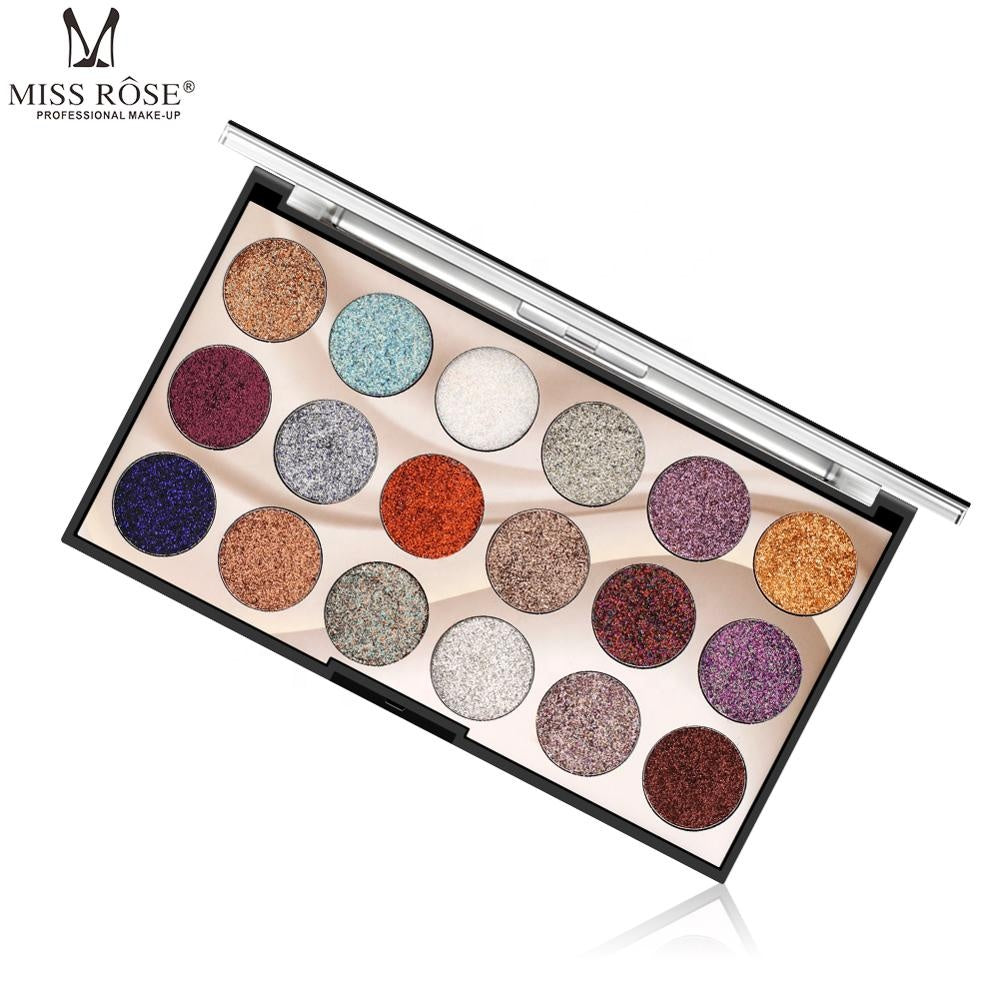 MISS ROSE 18-color sequin glitter eye shadow Palette