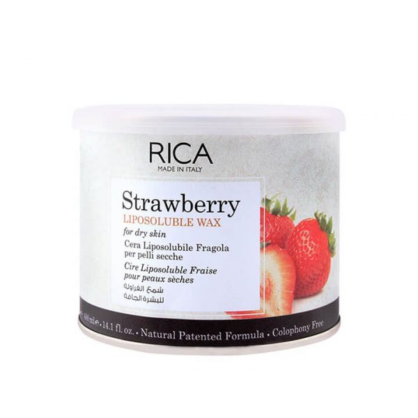 Rica Strawberry Dry Skin Liposoluble Wax 400ml