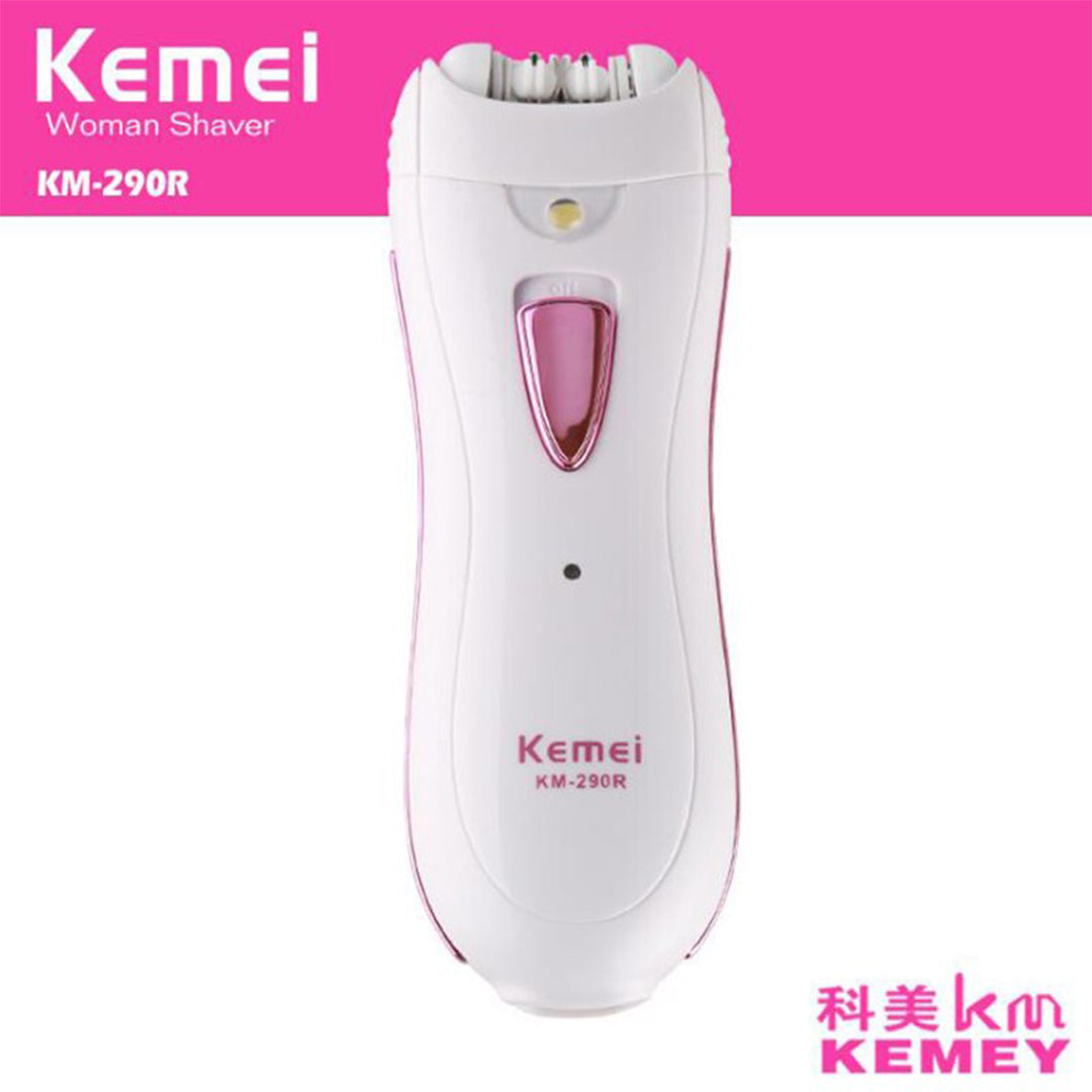 Kemei Rechargeable White Lady Epilator Shaver (Km-290R)