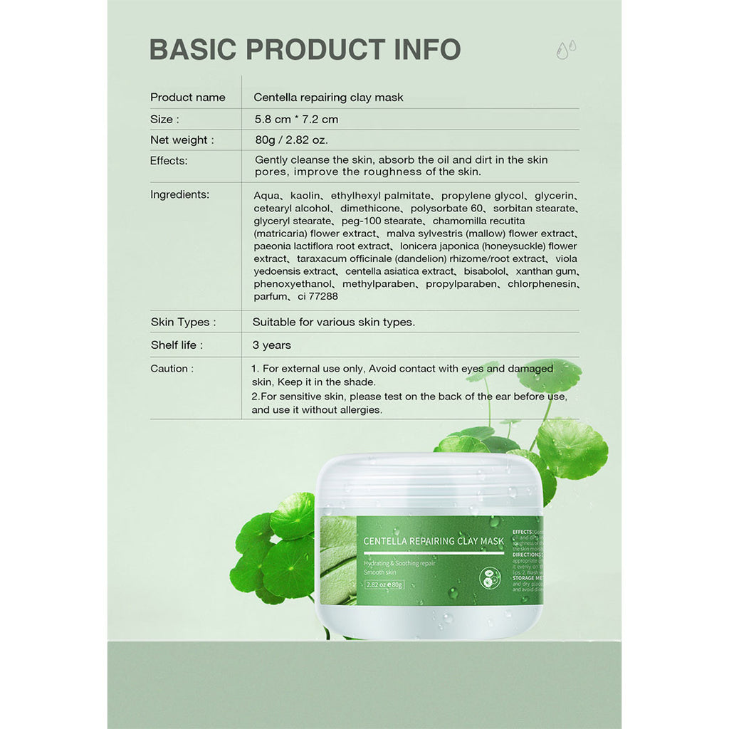 Skin Ever Centella Clay Facial Mask