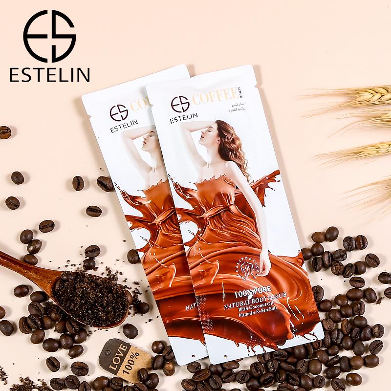Estelin Coffee 100% Pure Natural Body Scrub by Dr.Rashel - Pack of 7