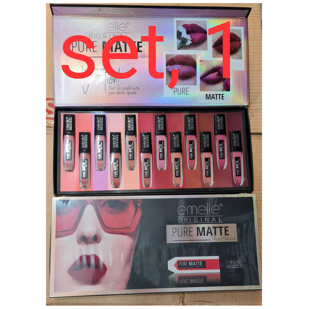Emelie Pure Matte Lip-gloss Set 01