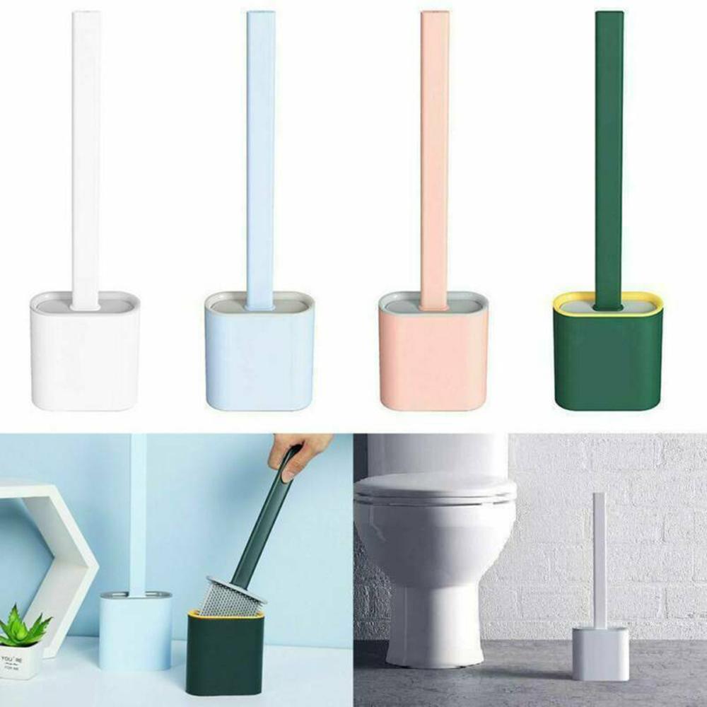 Toilet Cleaning Brush Flexible Silicone Wall Mounted