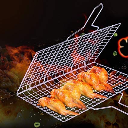 Delavala BBQ and Fish Grill Two Side Wire Net Grill Camping Cookware