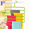 Multi-purpose Clothes Hanger Practical 5 Layers (Random Color)