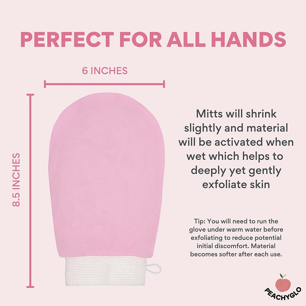Exfoliating Glove Dead Body Scrubber, Deep Exfoliating Mitt for Body, Stimulates Blood Flow for Youthful Glow