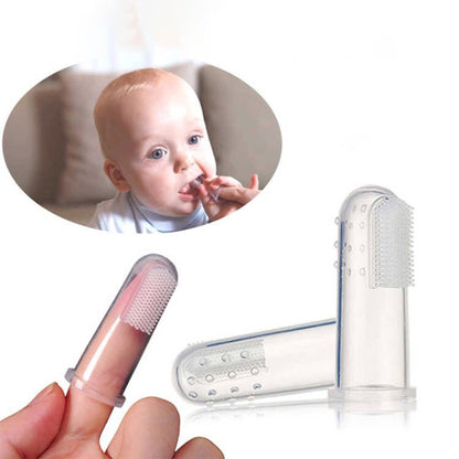 Baby Finger Teeth Brush For Infant Tooth Cleaning card packing (BPA Free)