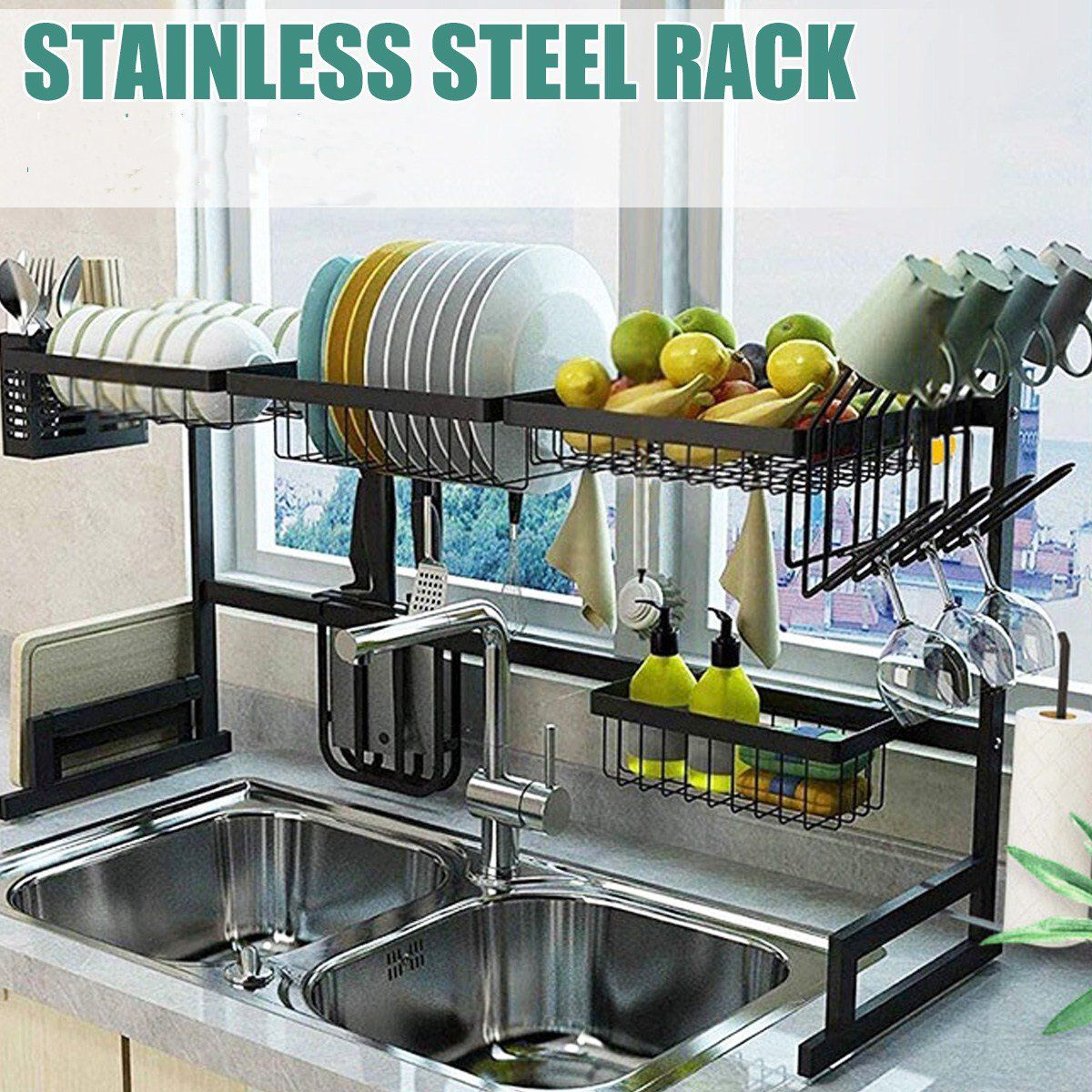 Kitchen Dish Drying Rack Over Sink