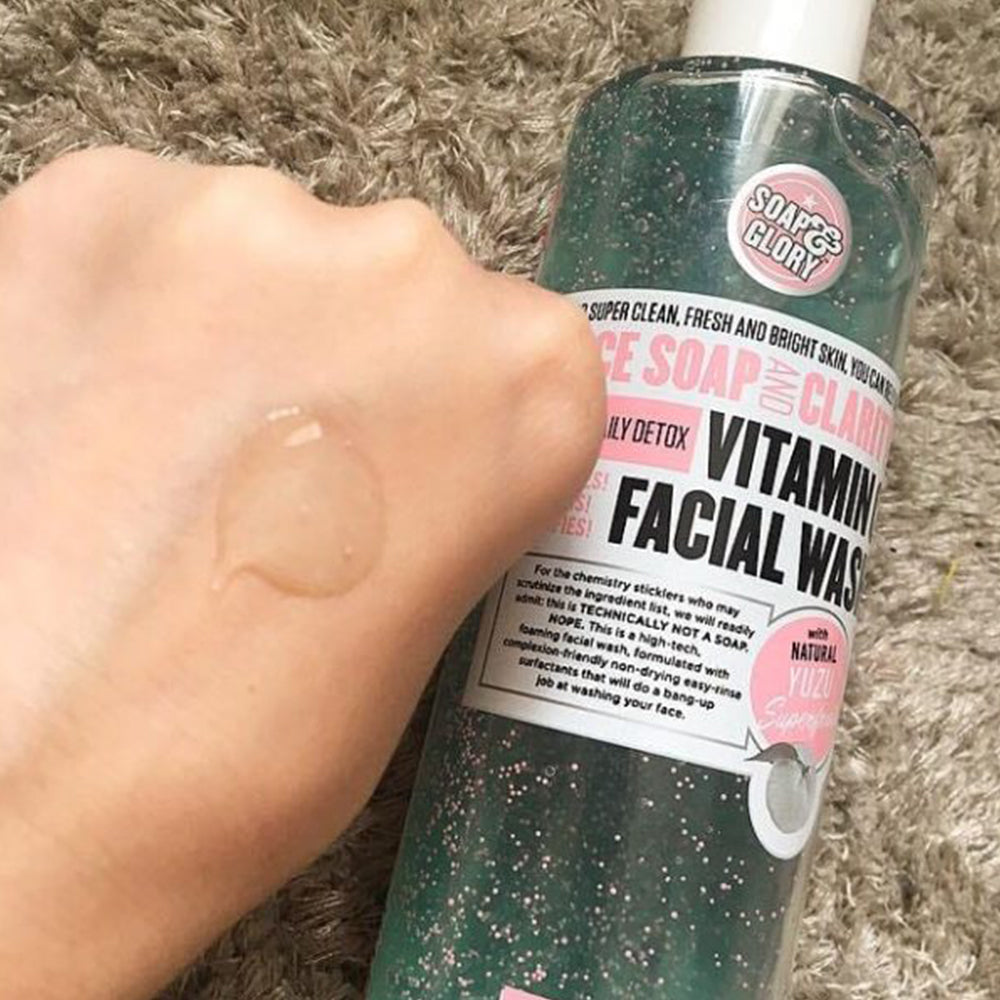 Soap & Glory Face Soap & Clarity 3 In 1 Daily Detox Vitamin C Facial Wash For All Skin Types 350ml