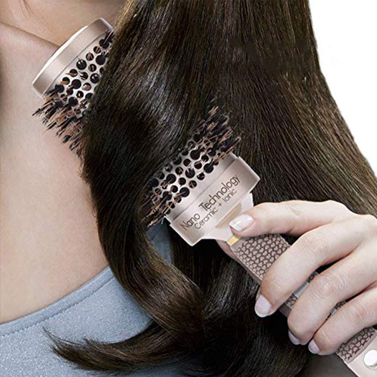 Nano Technology Thermal Ceramic & lonic Round Barrel Hair Brush