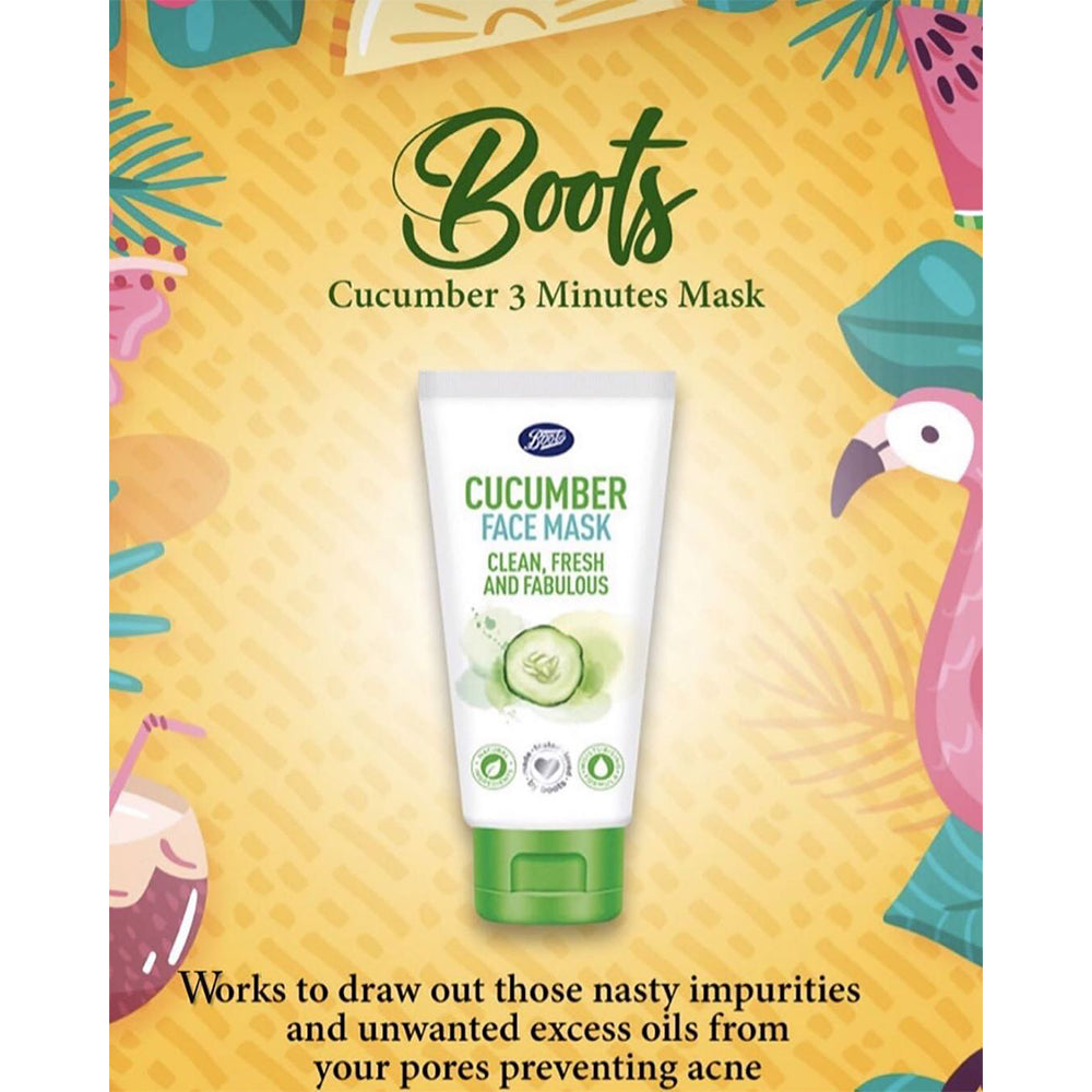 Boots Cucumber 3 Minutes Wonder Clay Mask 50ml