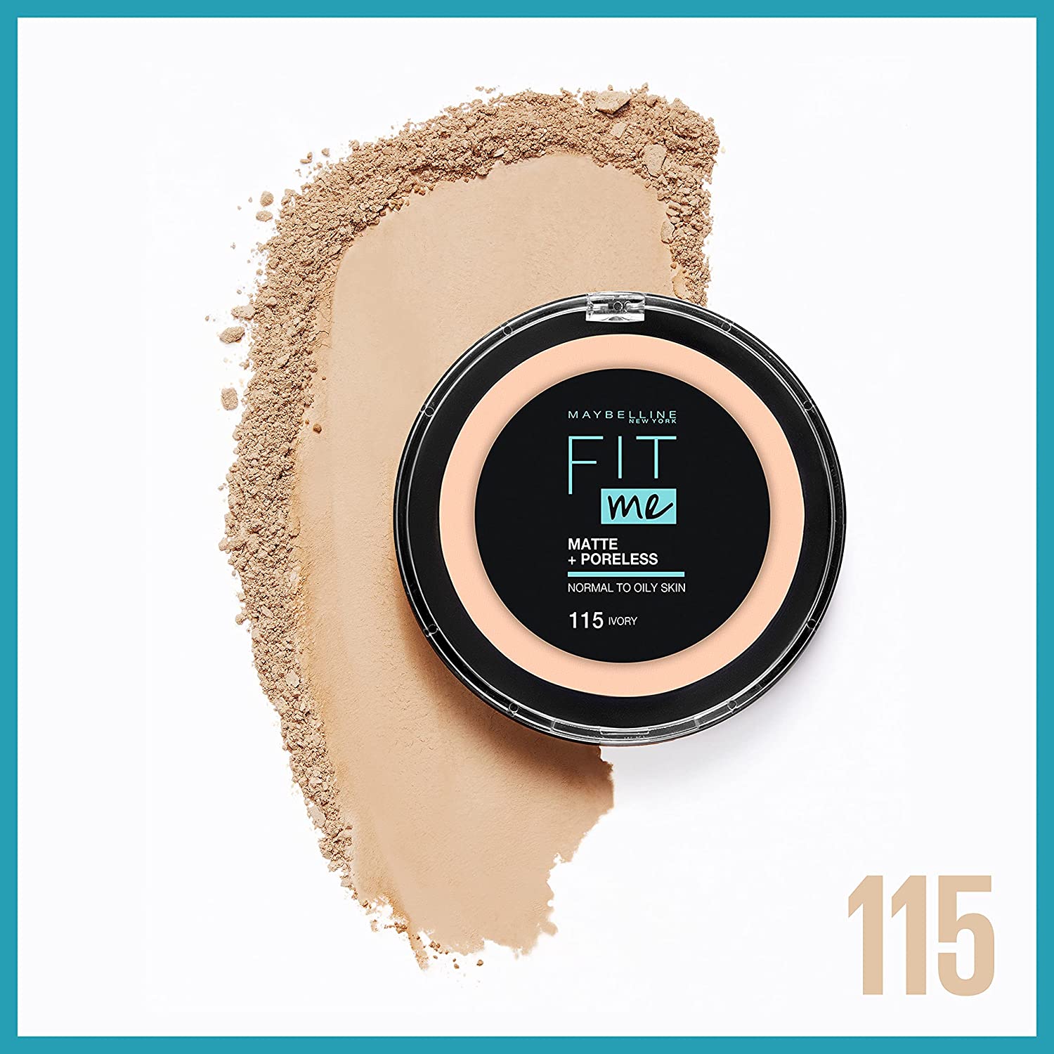 Maybelline New York Fit Me Matte and Poreless Compact Face Powder - 115, Ivoryv