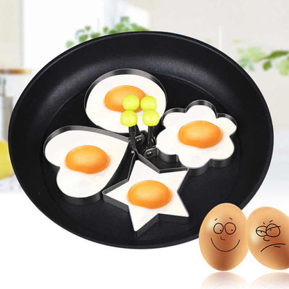 Egg Molds Stainless Steel 4 Pcs Set For Kitchen (high return)