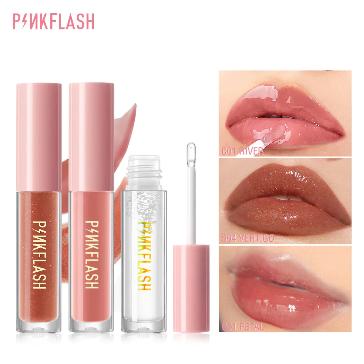 PINKFLASH Lip Gloss Moisturizing Glossy Lip Gloss