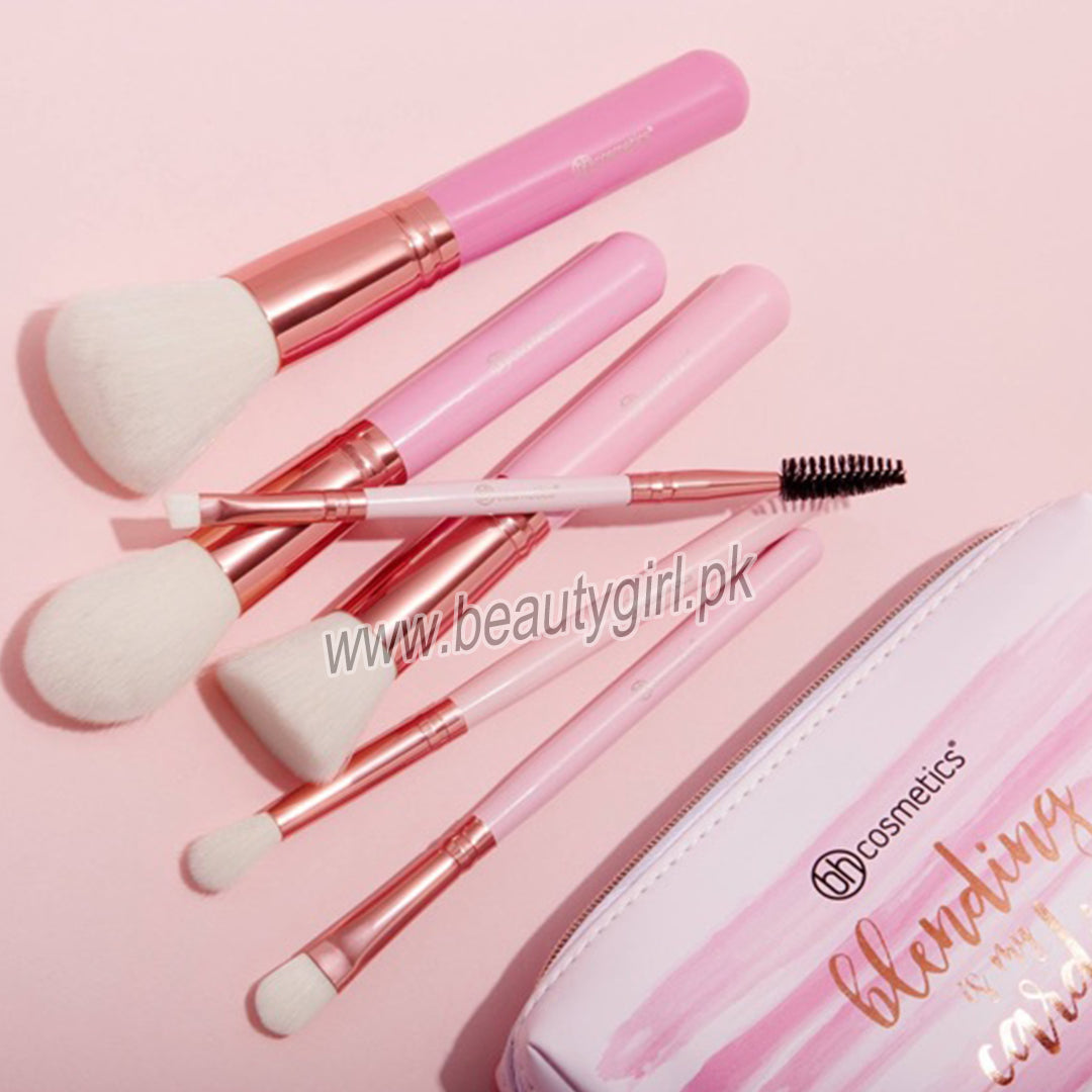 BH Cosmetics Mini Pink Perfection Brush Set 6 Pieces With Bag