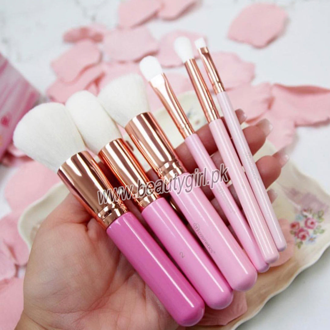 BH Cosmetics Mini Pink Perfection Brush Set 6 Pieces With Bag