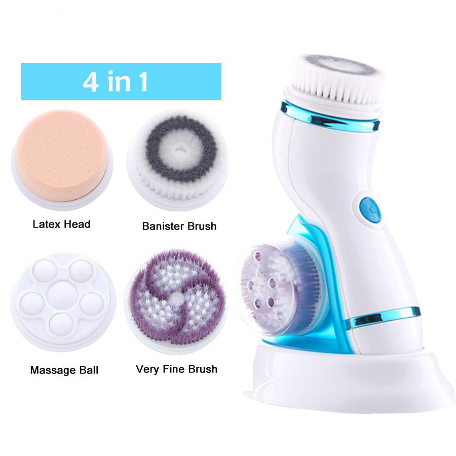 Rechargeable 4in1 Face Massager & Face Cleaner Brush Machine